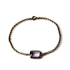 Ametrin Doğaltaşlı Zincir Bileklik