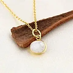 Adeline Serisi Aytaşı Doğaltaşlı Gümüş Kolye