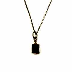 Adeline Serisi Yakut Doğaltaşlı Minimal Gümüş Kolye