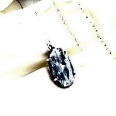 Ham Kyanit Doğaltaşlı Gümüş Kolye