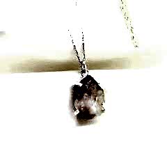 Ham Sitrin Doğaltaşlı Gümüş Kolye