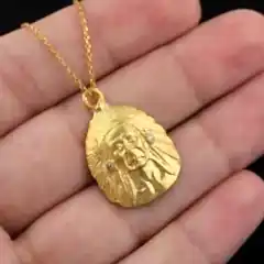 Kızıl Derili Elmas Doğaltaşlı Gümüş Kolye