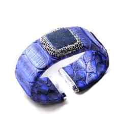 Lapis Lazuli Doğaltaşlı Hakiki Deri Bileklik