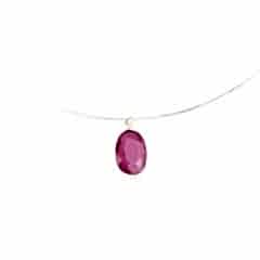 Lara Serisi Yakut Doğaltaşlı Gümüş Gerdanlık