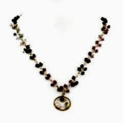 Turmalin Doğaltaşlı Tel Örme Gümüş Kolye