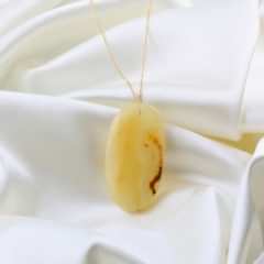 Orjinal Damla Kehribar Unisex Kolye