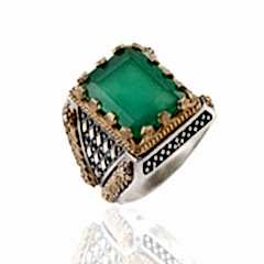 Onix Doğaltaşlı Erkek Gümüş Yüzük M1