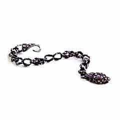 Yılan Model Elmas Gümüş Bileklik