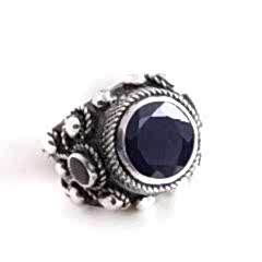 Safir Doğaltaşlı Hanedan Yüzük