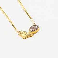 Dima Rutil Kuvars Doğaltaşlı Gümüş kolye