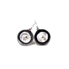 Özel Tasarım İnci Doğaltaşlı Gümüş Küpe