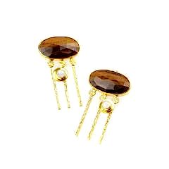 Elira Serisi Kaplangözü ve Aytaşı Doğaltaşlı Küpe