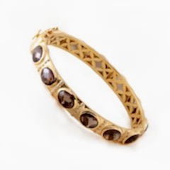 Dumanlı Kuvars Doğaltaşlı Gümüş Bileklik