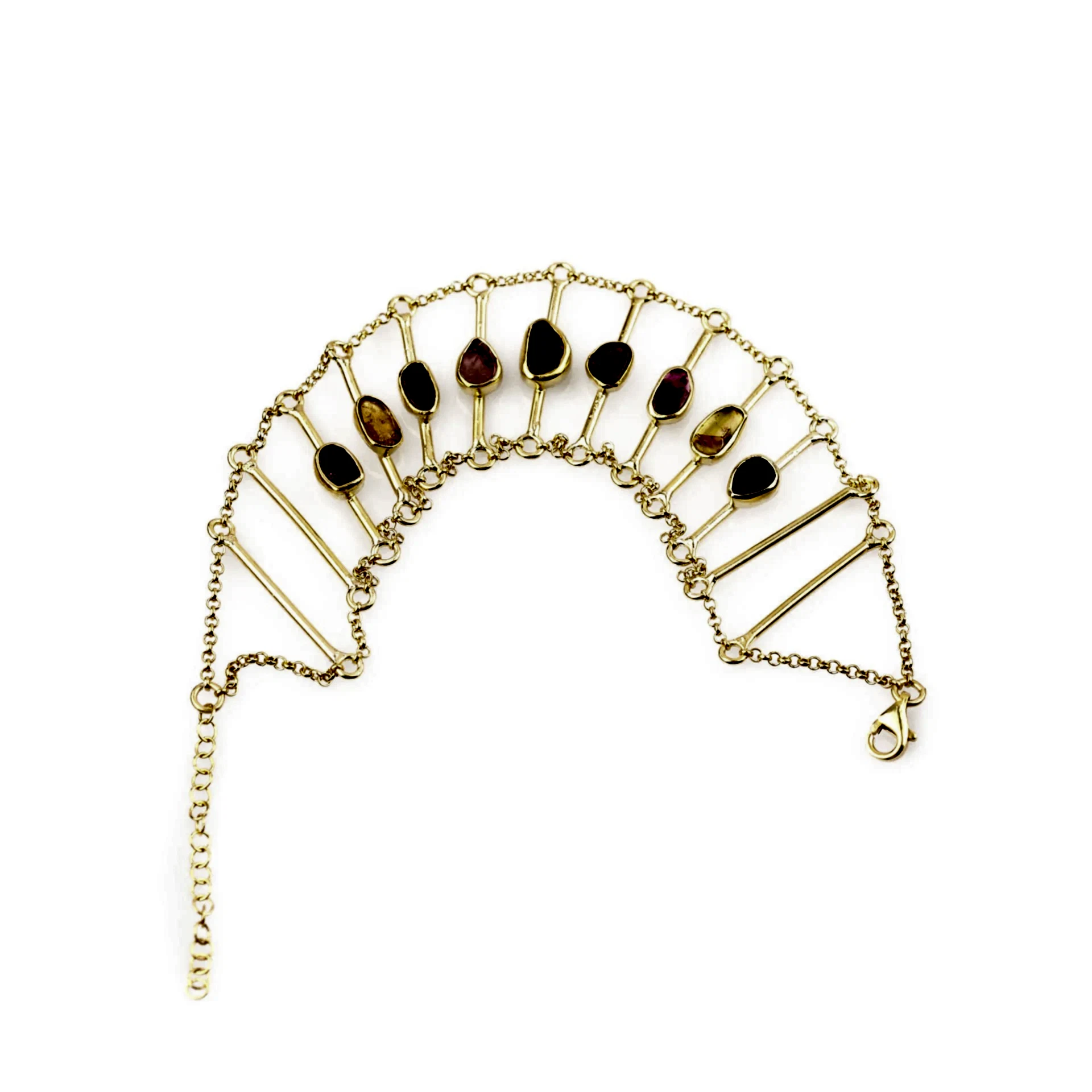 Ala Serisi Turmalin Doğaltaşlı Gümüş Bileklik