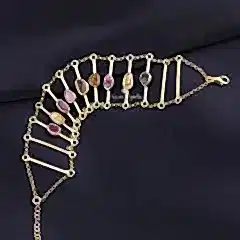 Ala Serisi Turmalin Doğaltaşlı Gümüş Bileklik