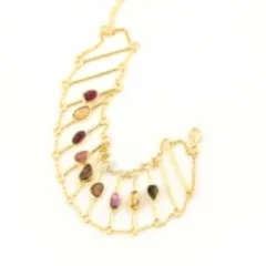 Ala Serisi Turmalin Doğaltaşlı Gümüş Bileklik