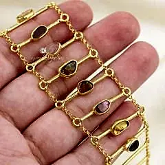 Ala Serisi Turmalin Doğaltaşlı Gümüş Bileklik