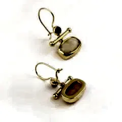 Özel Tasarım Kehribar ve Turmalin Doğaltaşlı Küpe