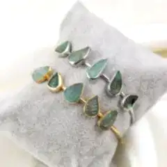 Carving Yapraklı Zümrüt Bileklik