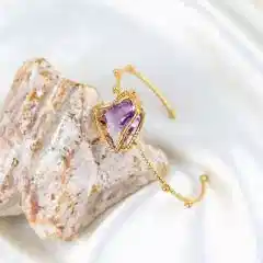 Özel Tasarım Ametist Gümüş Bileklik