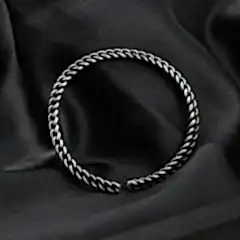 Örme Zincir Gümüş Erkek Bileklik