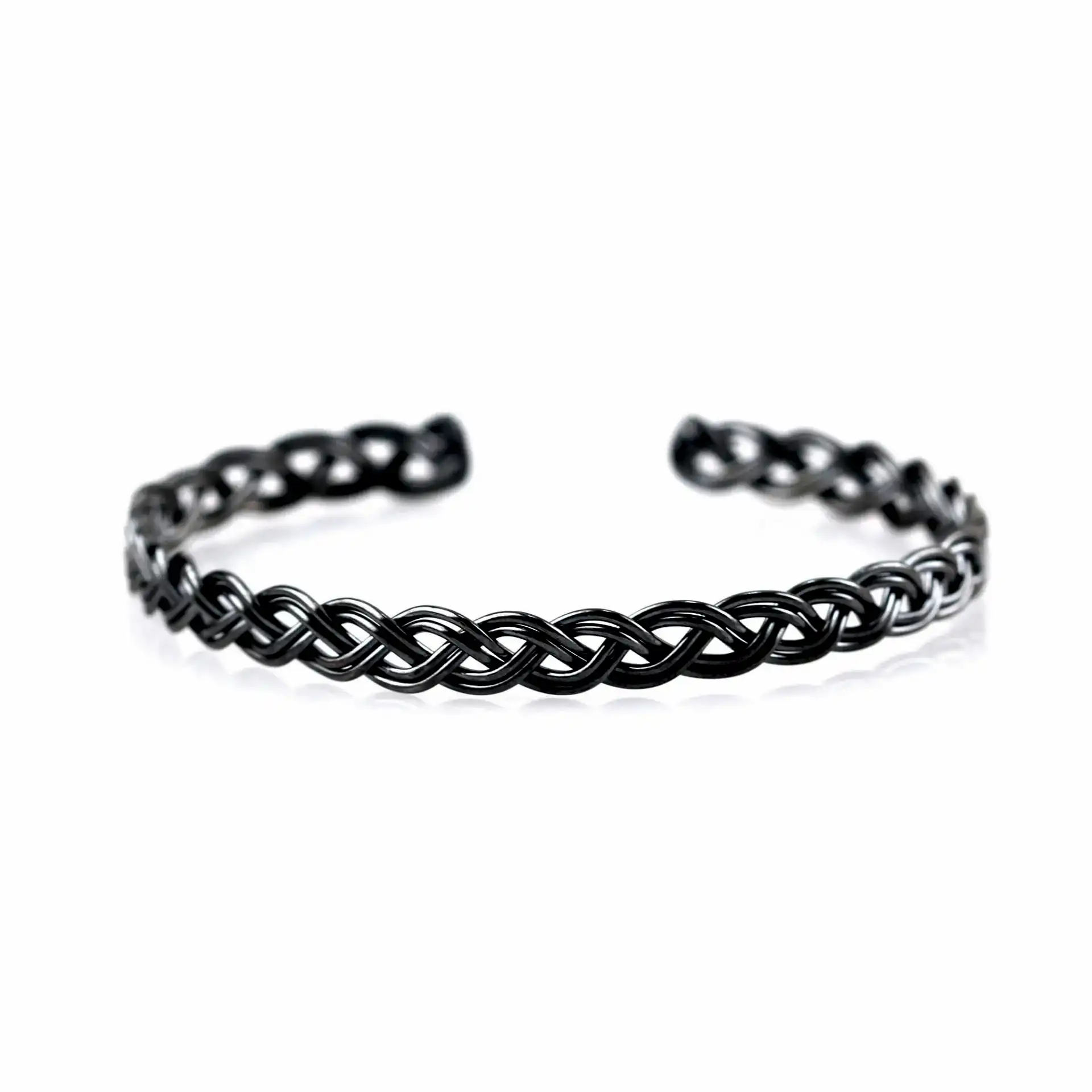 Örgü Model Erkek Gümüş Bileklik