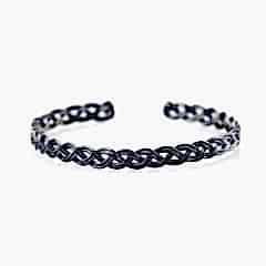 Örgü Model Erkek Gümüş Bileklik