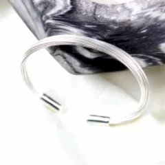 Tel Model Erkek Gümüş Bileklik