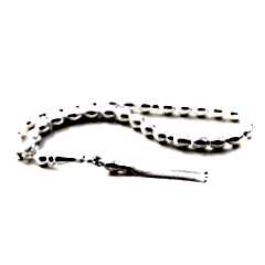 Oval Kesim Gümüş Tesbih Büyük Boy