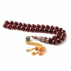 Elmas Taşlı Gümüş Püsküllü Katalin Tesbih