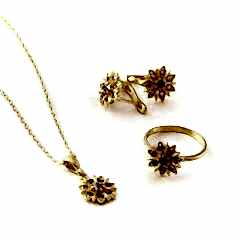 Alya Serisi Elmas ve Yakut Doğaltaşlı Set