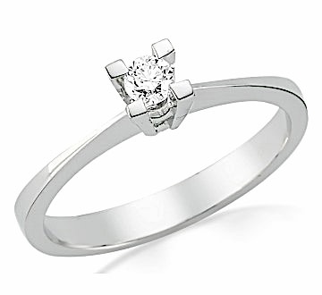 0,15 ct G VS Color  Sertifikalı Tektaş Pırlanta Yüzük