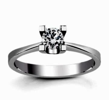 0,40 ct F Sl Color HRD Ya da GIA Sertifikalı Tektaş Pırlanta Yüzük