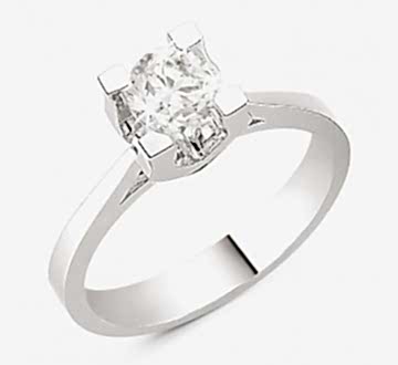 1,00 ct G VS Color HRD Ya da GIA Sertifikalı Tektaş Pırlanta Yüzük