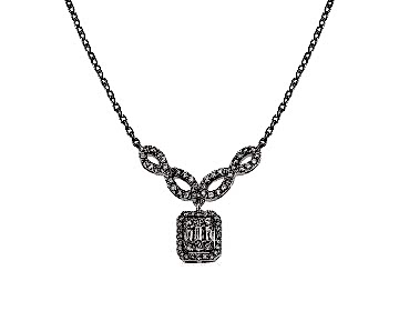 14 Ayar Beyaz Altın Baget Pırlantalı Kolye 14 Ayar Beyaz Altın Baget Pırlantalı Kolye