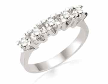 14 Ayar Pırlanta Beştaş Yüzük 0,50 ct