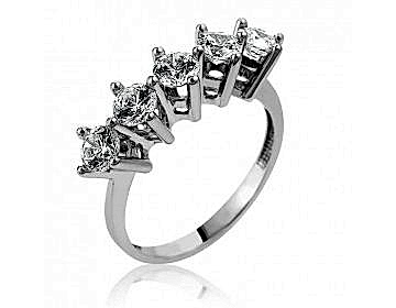 14 Ayar Pırlanta Beştaş Yüzük 1,00 ct