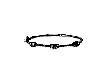 18 Ayar Beyaz Altın Baget Pırlantalı Kelepce Bileklik