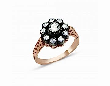 8 Ayar Elmas Gül Yüzük 8 Ayar Elmas Gül Yüzük