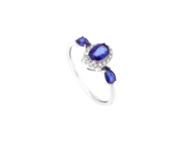 Damla Ve Oval Safirli Yüzük