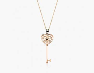 Elmas Kalp Anahtar Kolye Elmas Kalp Anahtar Kolye