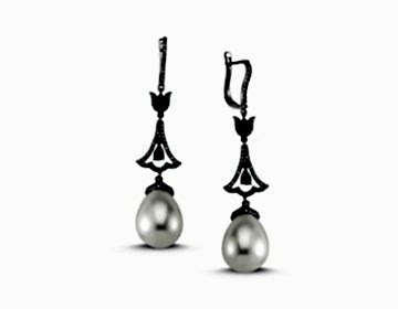 İnci,Pırlanta ve Zümrüt Küpe