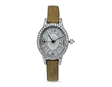 Pırlantalı Oval Altın Bayan Saati Pırlantalı Oval Altın Bayan Saati